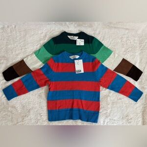 Both for $16 H&M Striped Crewneck Kids Sweater - Blue & Red for toddler boys